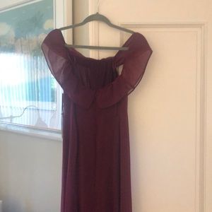 Lulus Perfectly Poised Off the Shoulder Maxi Dress